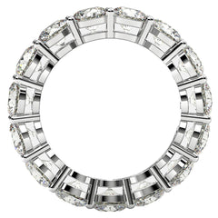 Round Cut Lab Grown Diamond Eternity Ring in 14k White Gold (5 cttw FG/VS2) - Sable Gold