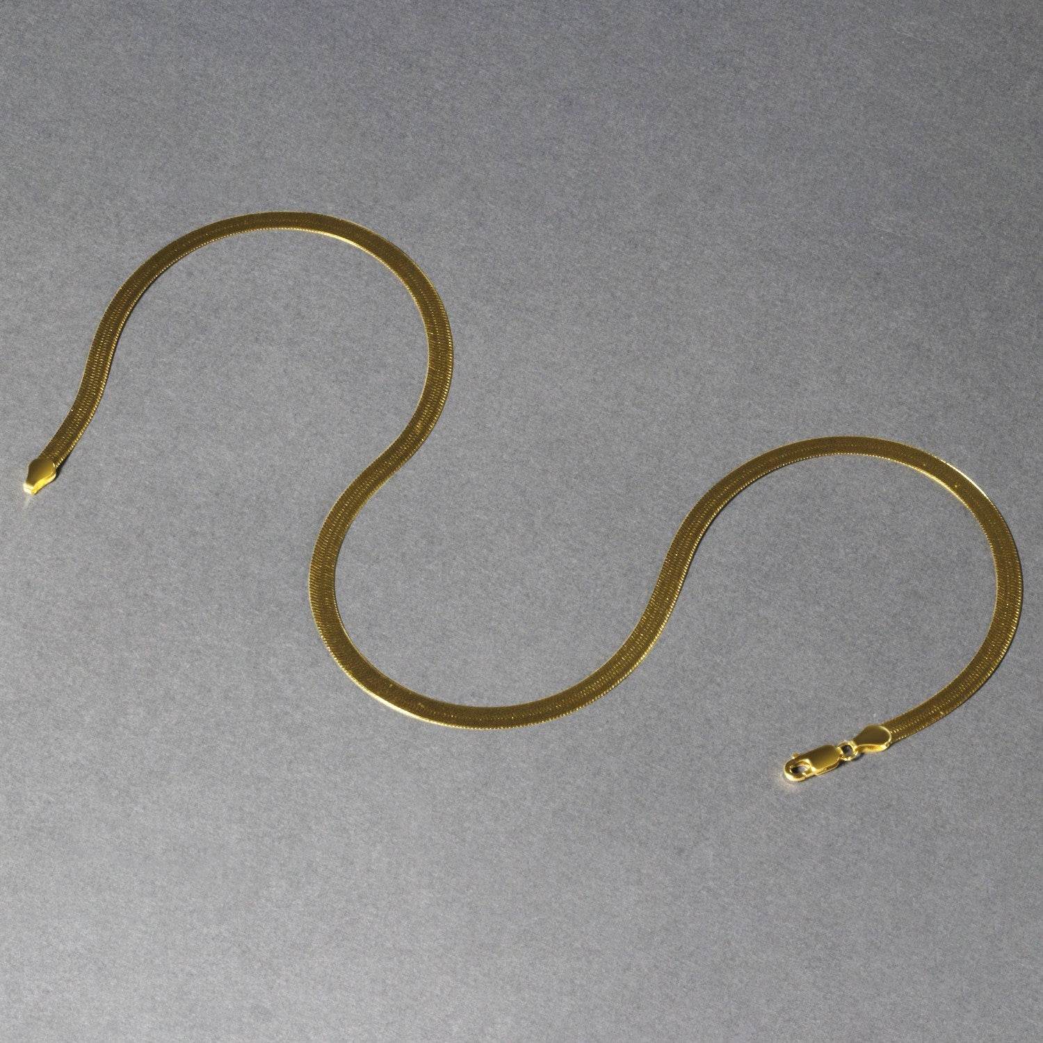 14k Yellow Gold Super Flex Herringbone Chain (4.60 mm) - Sable Gold