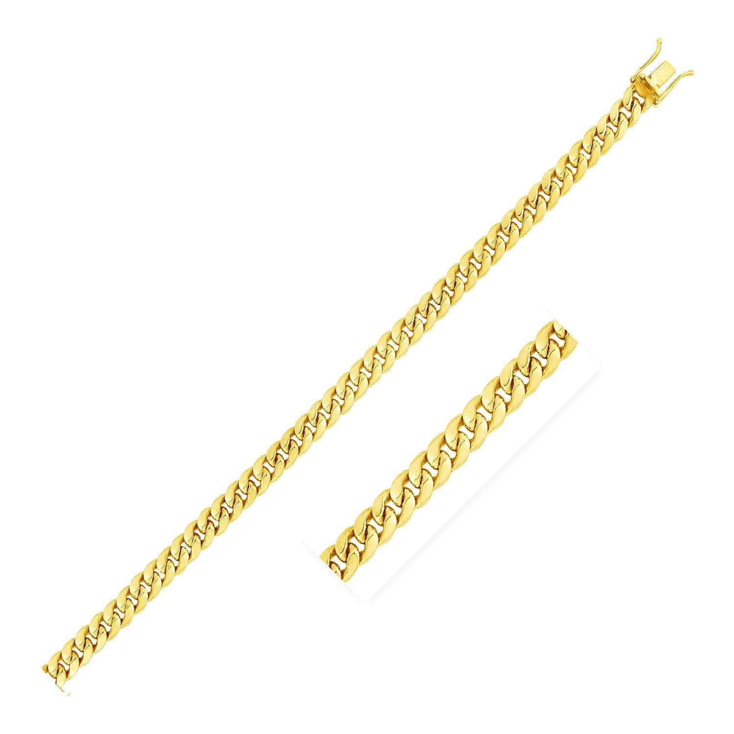 10k Yellow Gold Semi Solid Miami Cuban Chain (4.50 mm) - Sable Gold