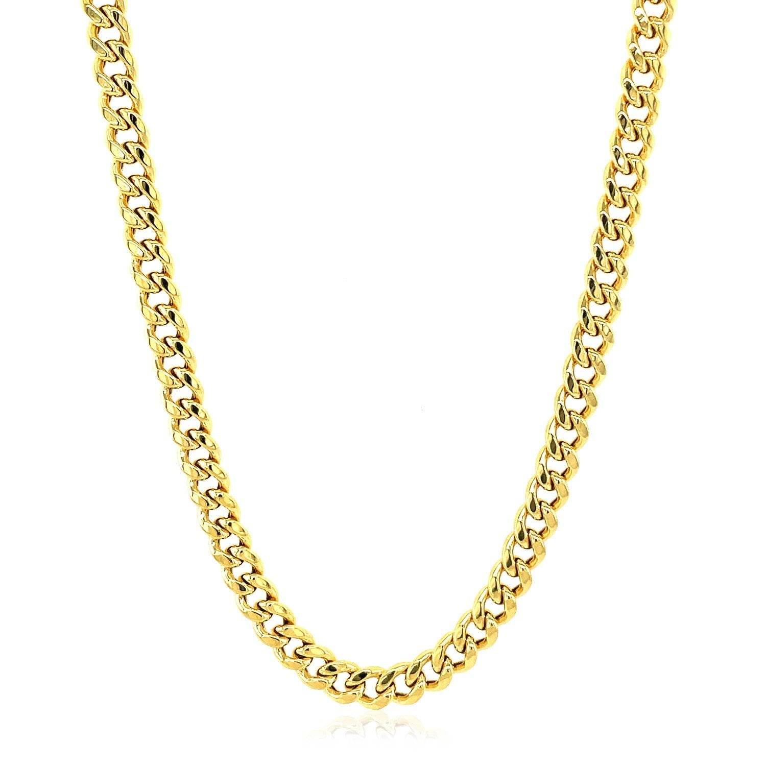 10k Yellow Gold Semi Solid Miami Cuban Chain (4.50 mm) - Sable Gold