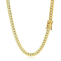 10k Yellow Gold Semi Solid Miami Cuban Chain (4.50 mm) - Sable Gold