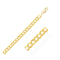 14k Yellow Gold Solid Curb Chain (10.00 mm) - Sable Gold