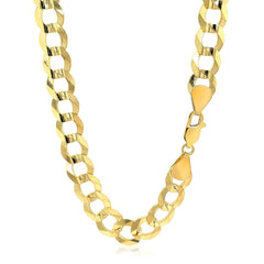 14k Yellow Gold Solid Curb Chain (10.00 mm) - Sable Gold