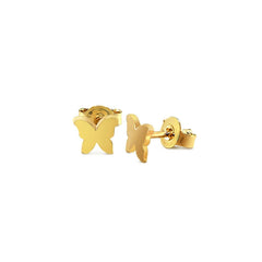 14k Yellow Gold Polished Butterfly Earrings - Sable Gold