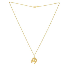 Horse and Horseshoe Necklace in 14K Yellow Gold - Sable Gold