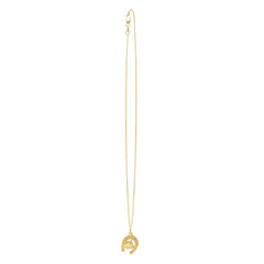 Horse and Horseshoe Necklace in 14K Yellow Gold - Sable Gold