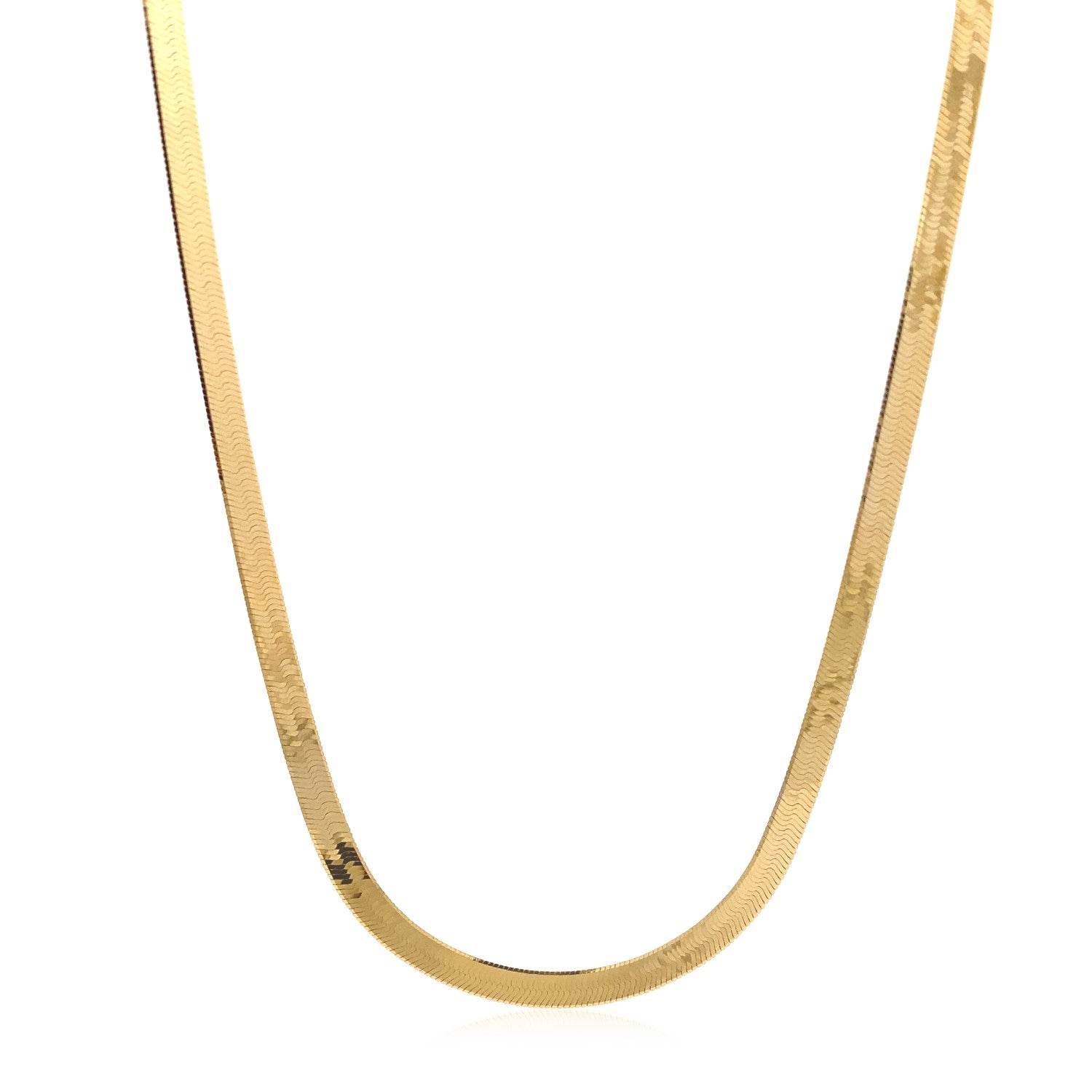 14k Yellow Gold Super Flex Herringbone Chain (3.80 mm) - Sable Gold