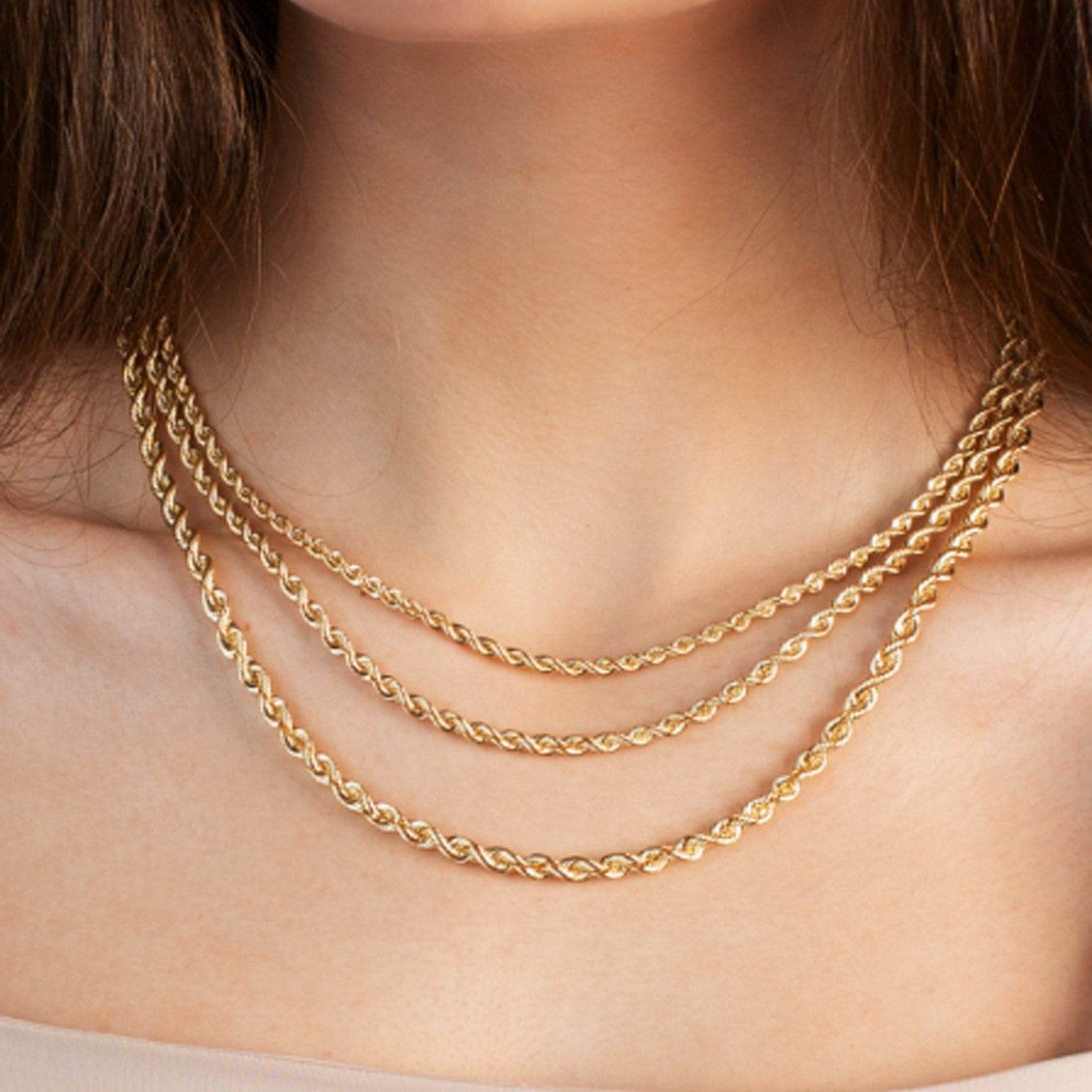 14k Yellow Gold Light Rope Chain (3.7 mm) - Sable Gold