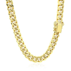 7.25mm 10k Yellow Gold Semi Solid Miami Cuban Chain - Sable Gold