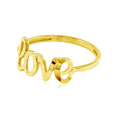 14k Yellow Gold Ring with Love - Sable Gold