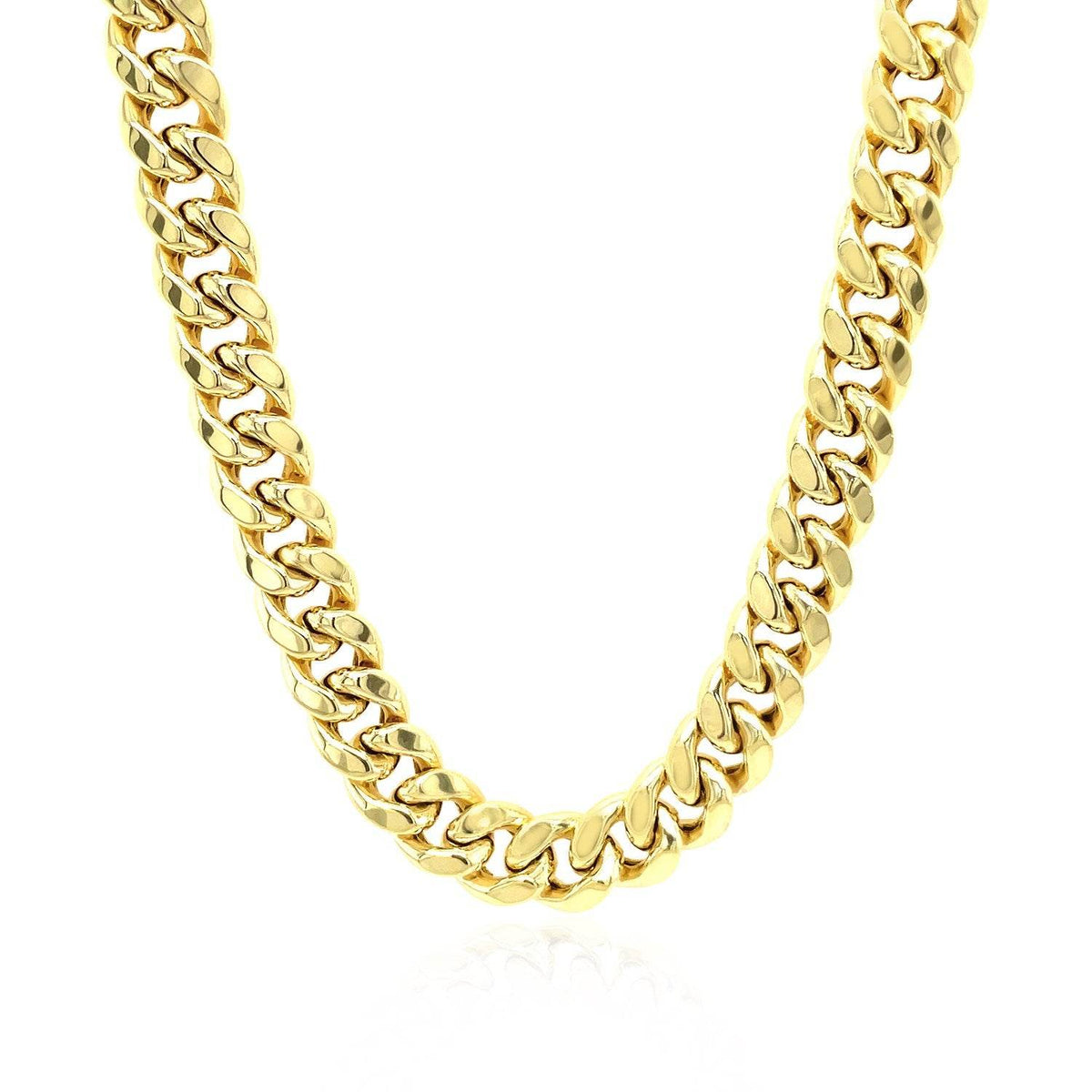 14k Yellow Gold Semi Solid Miami Cuban Chain (7.20 mm) - Sable Gold