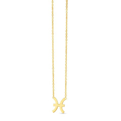 14K Yellow Gold Pisces Necklace - Sable Gold