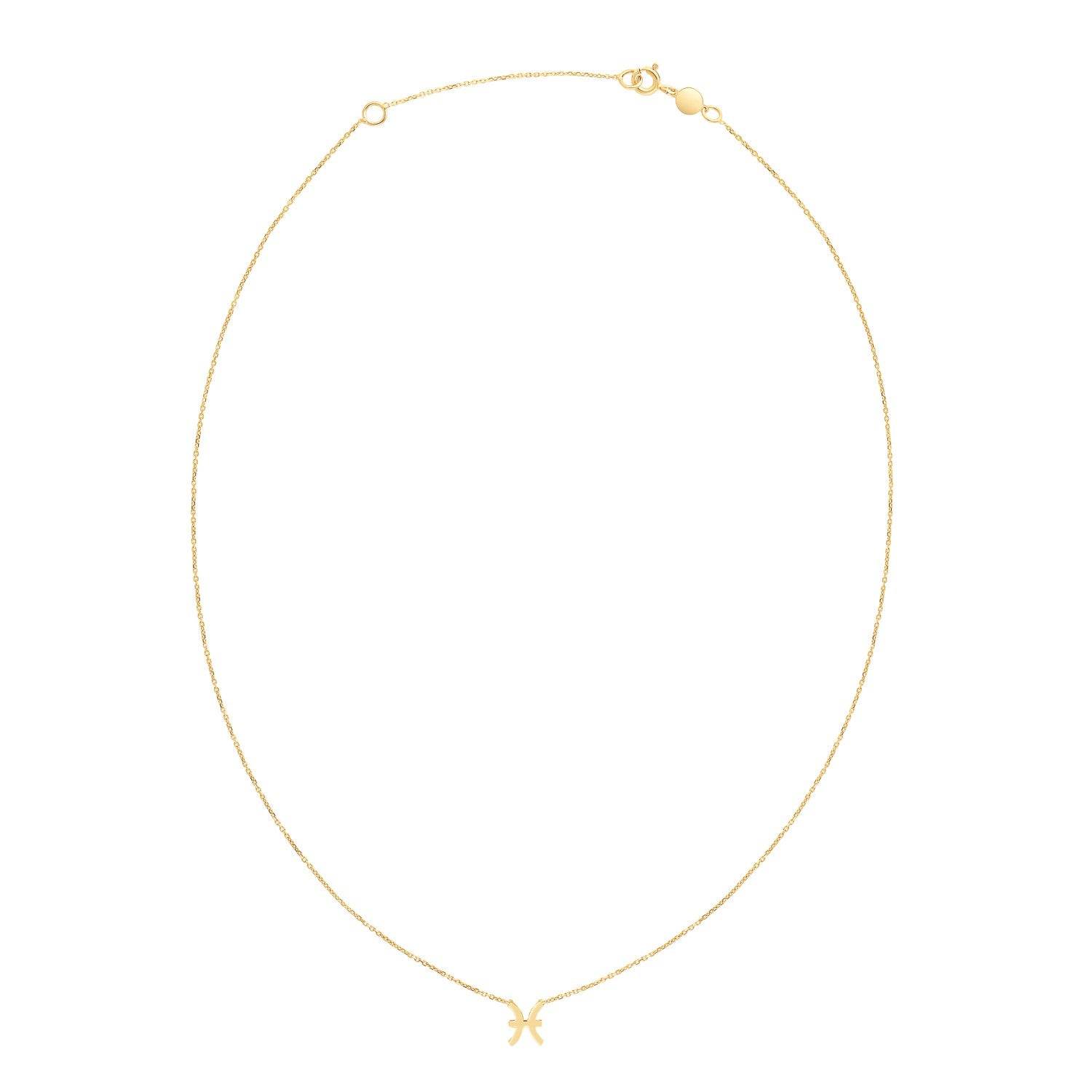 14K Yellow Gold Pisces Necklace - Sable Gold