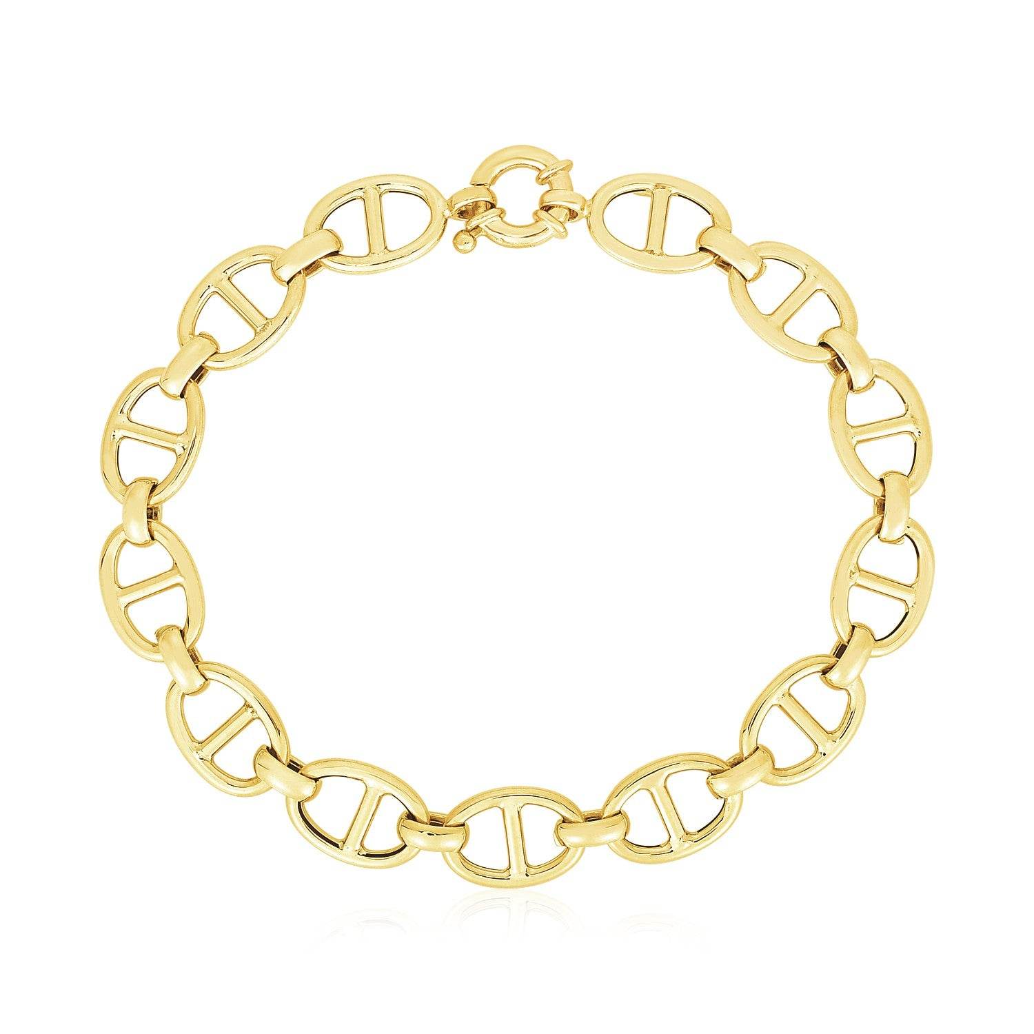 14k Yellow Gold High Polish Mariner Link Bracelet (8.80 mm) - Sable Gold