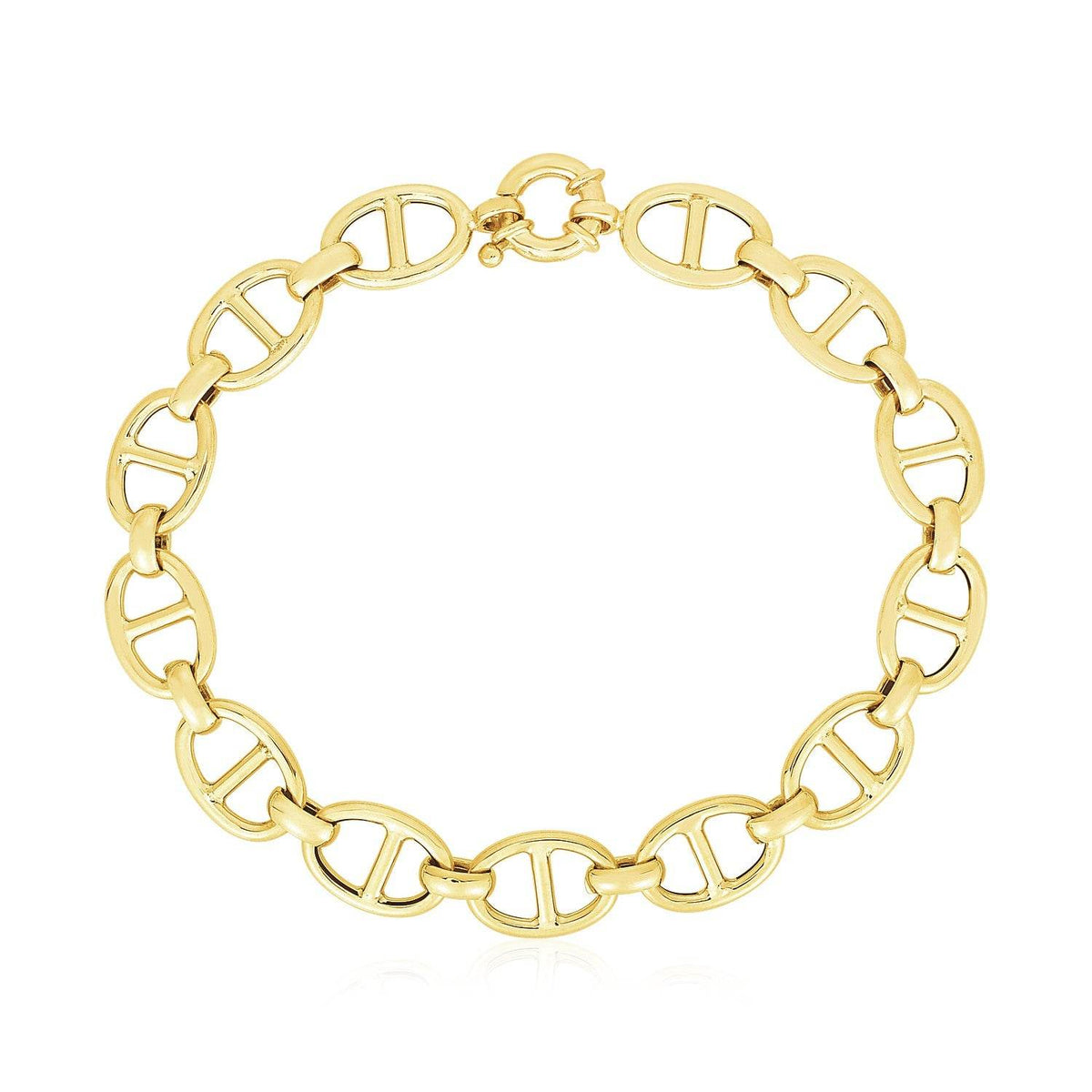 14k Yellow Gold High Polish Mariner Link Bracelet (8.80 mm) - Sable Gold