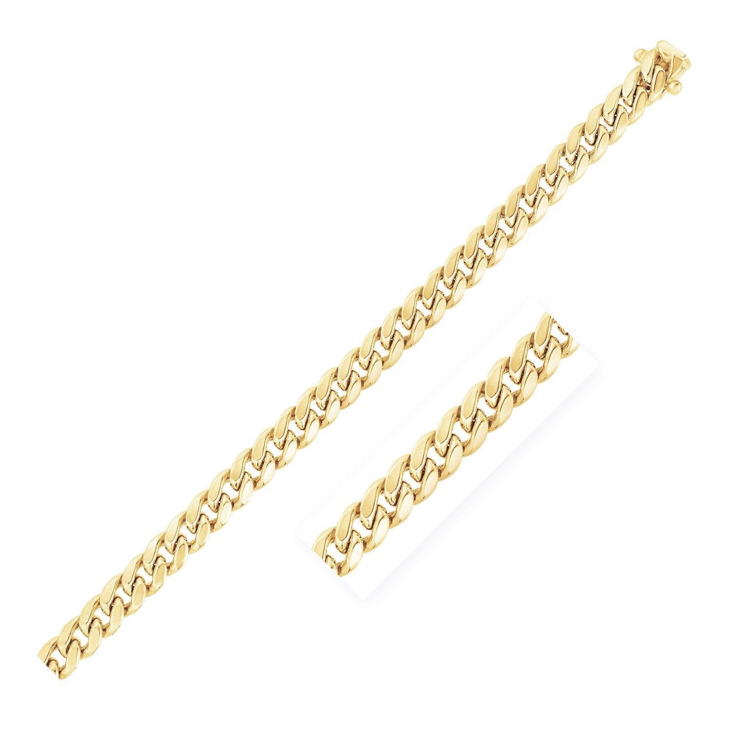 14k Yellow Gold Classic Solid Miami Cuban Chain (3.20 mm) - Sable Gold