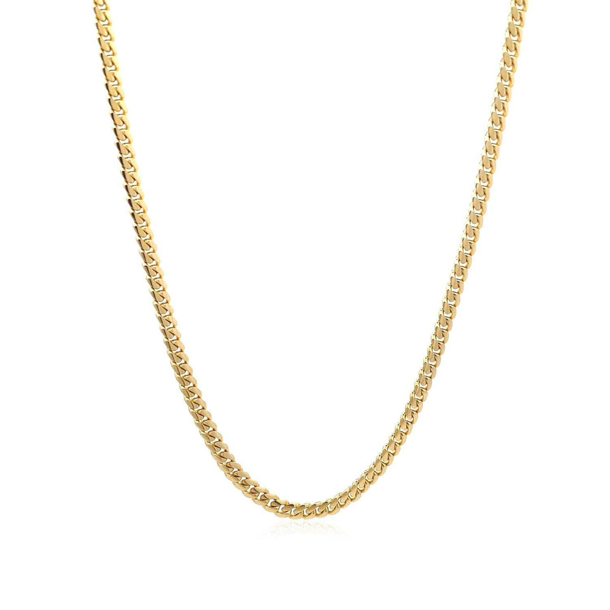 14k Yellow Gold Classic Solid Miami Cuban Chain (3.20 mm) - Sable Gold