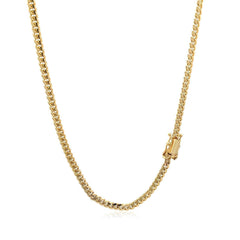 14k Yellow Gold Classic Solid Miami Cuban Chain (3.20 mm) - Sable Gold