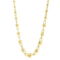 Graduated Jax Link Necklace in 14K Yellow Gold - Sable Gold