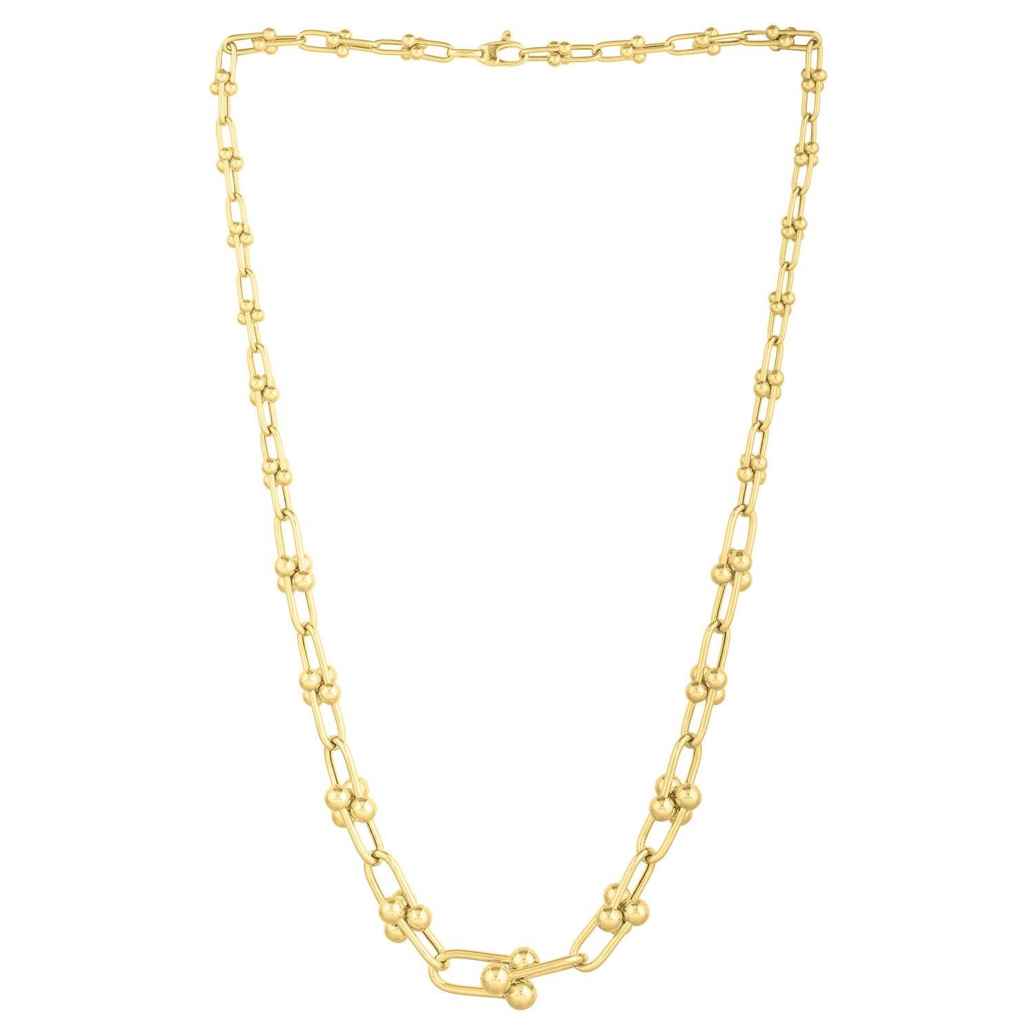 Graduated Jax Link Necklace in 14K Yellow Gold - Sable Gold