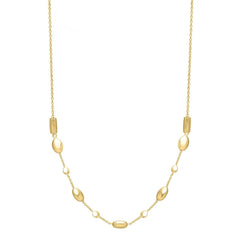 Adjustable Puff Pebble Necklace in 14K Yellow Gold - Sable Gold