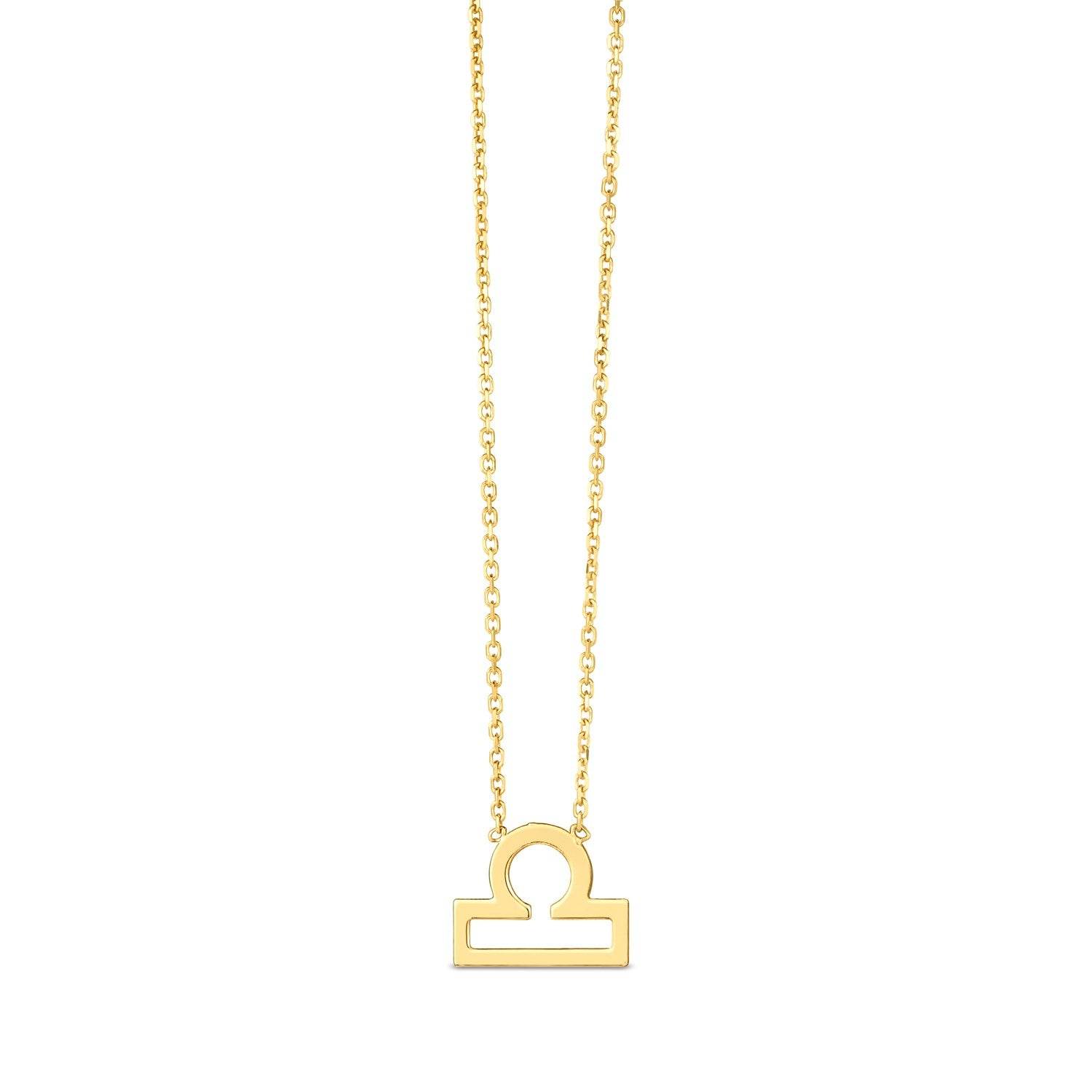 14K Yellow Gold Libra Necklace - Sable Gold