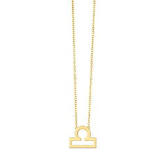 14K Yellow Gold Libra Necklace - Sable Gold