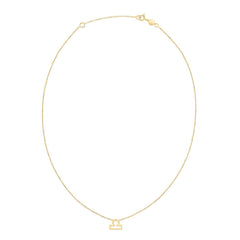 14K Yellow Gold Libra Necklace - Sable Gold