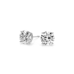 4 cttw Certified IGI Lab Grown Round Diamond Stud Earrings 14k White Gold(G/VS2) - Sable Gold