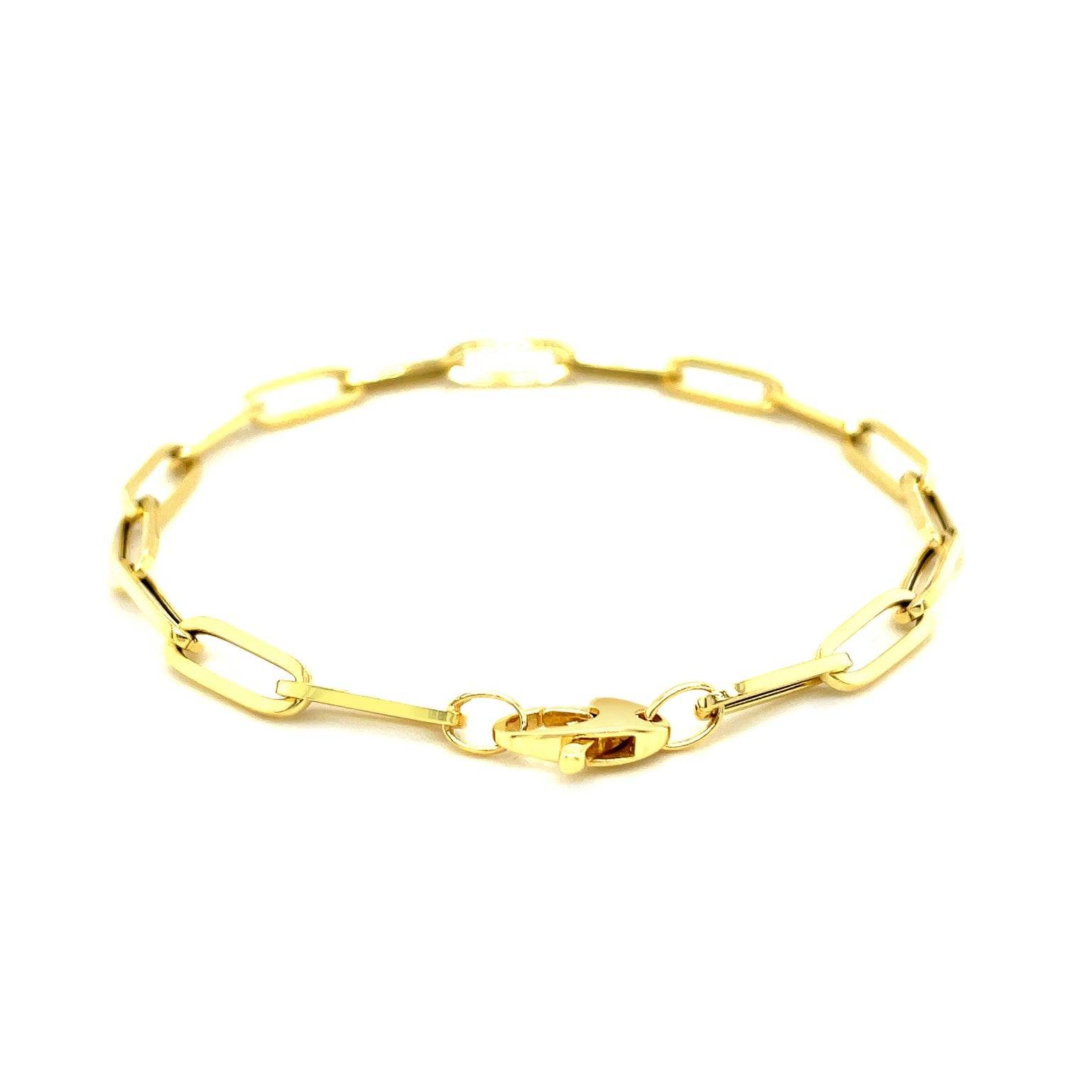 14K Yellow Gold Bold Paperclip Chain Bracelet (4.20 mm) - Sable Gold