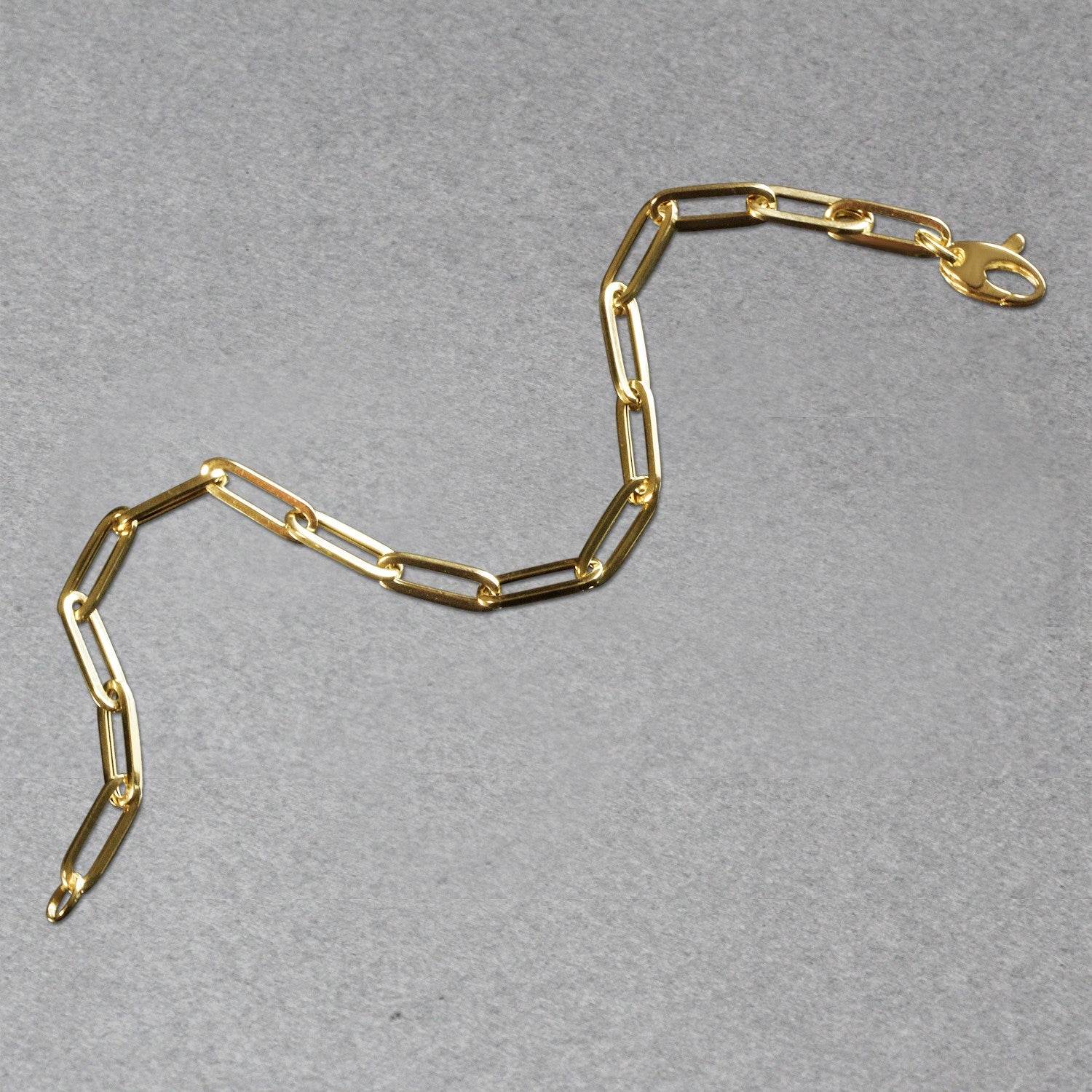 14K Yellow Gold Bold Paperclip Chain Bracelet (4.20 mm) - Sable Gold