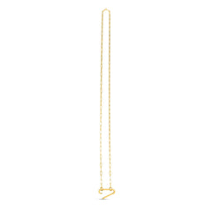 14k Yellow Gold Elongated Link Paperclip Necklace - Sable Gold