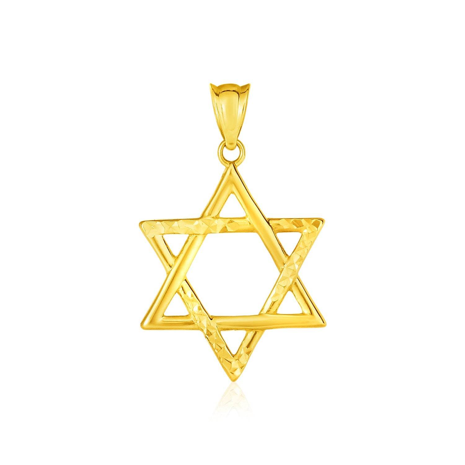 14k Yellow Gold Star of David Pendant - Sable Gold