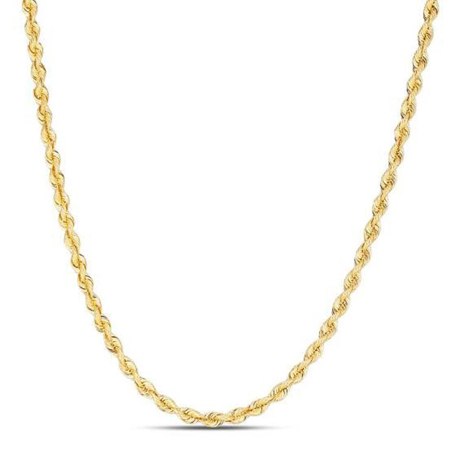 14k Yellow Gold Light Rope Chain (3.00 mm) - Sable Gold