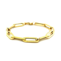 14K Yellow Gold Extra Wide Paperclip Chain Bracelet (6.10 mm) - Sable Gold