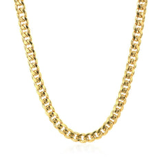 14k Yellow Gold Miami Cuban Semi Solid Chain (4.50 mm) - Sable Gold