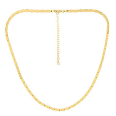 Geometric Brick Necklace in 14K Yellow Gold