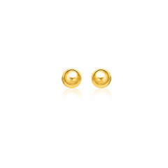 14k Yellow Gold Spherical Stud Earrings (8mm) - Sable Gold