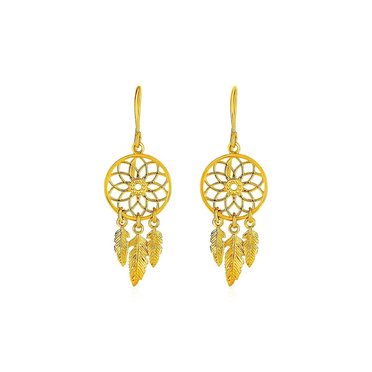 Dream Catcher Earrings in 14k Yellow Gold - Sable Gold