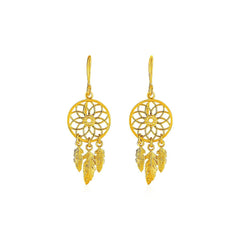 Dream Catcher Earrings in 14k Yellow Gold - Sable Gold