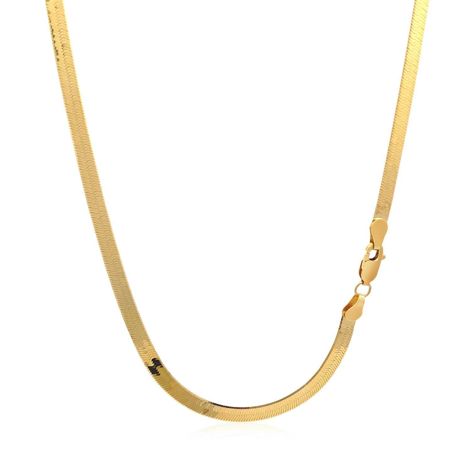 Imperial Herringbone Chain in 10k Yellow Gold (3.80 mm) - Sable Gold