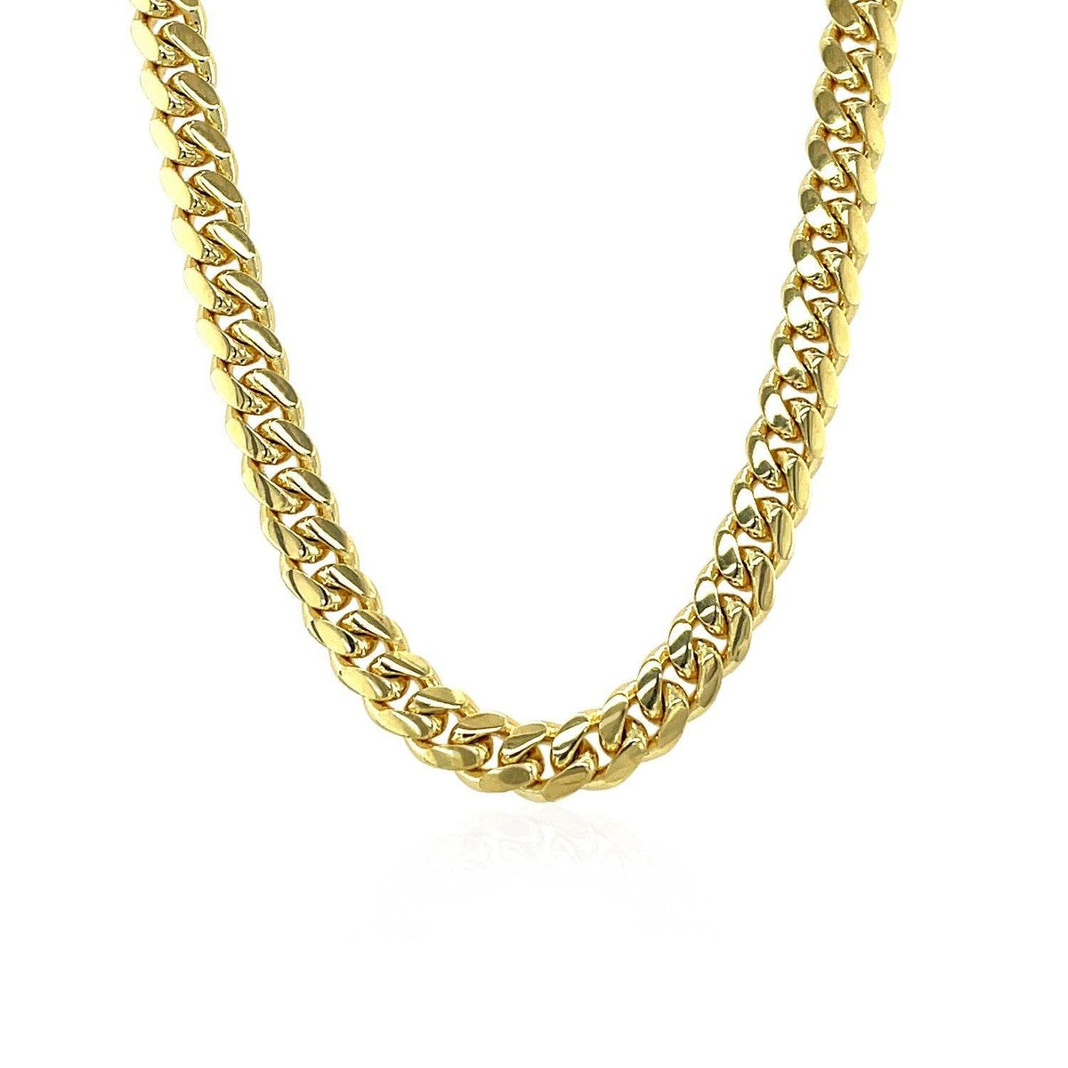 10K Yellow Gold Solid Cuban Chain 4.90 mm - Classic Miami Chain - Sable Gold