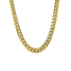 10K Yellow Gold Solid Cuban Chain 4.90 mm - Classic Miami Chain - Sable Gold