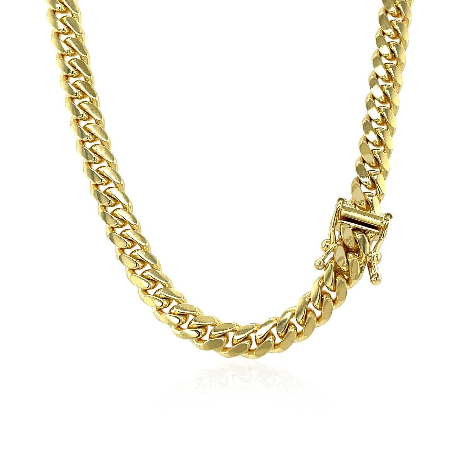 10K Yellow Gold Solid Cuban Chain 4.90 mm - Classic Miami Chain - Sable Gold