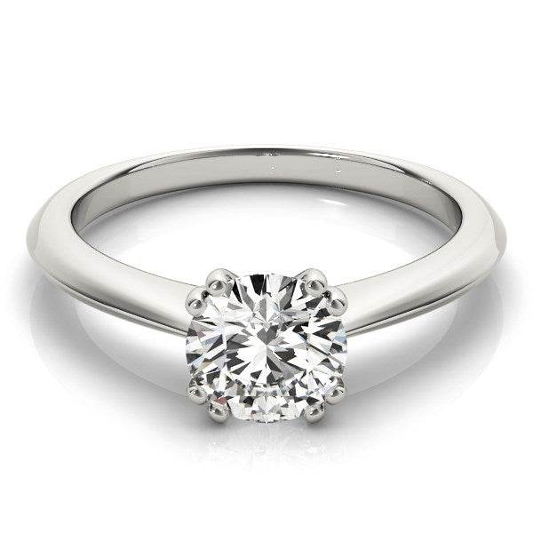 14k White Gold Double Prong Set Solitaire Diamond Engagement Ring (1 cttw) - Sable Gold