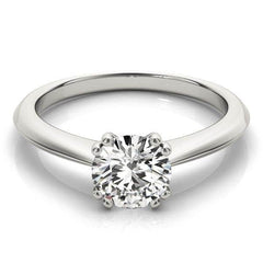 14k White Gold Double Prong Set Solitaire Diamond Engagement Ring (1 cttw) - Sable Gold