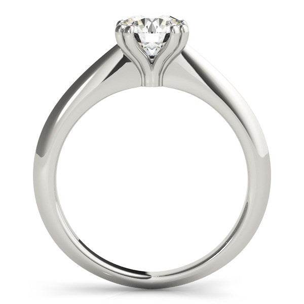 14k White Gold Double Prong Set Solitaire Diamond Engagement Ring (1 cttw) - Sable Gold