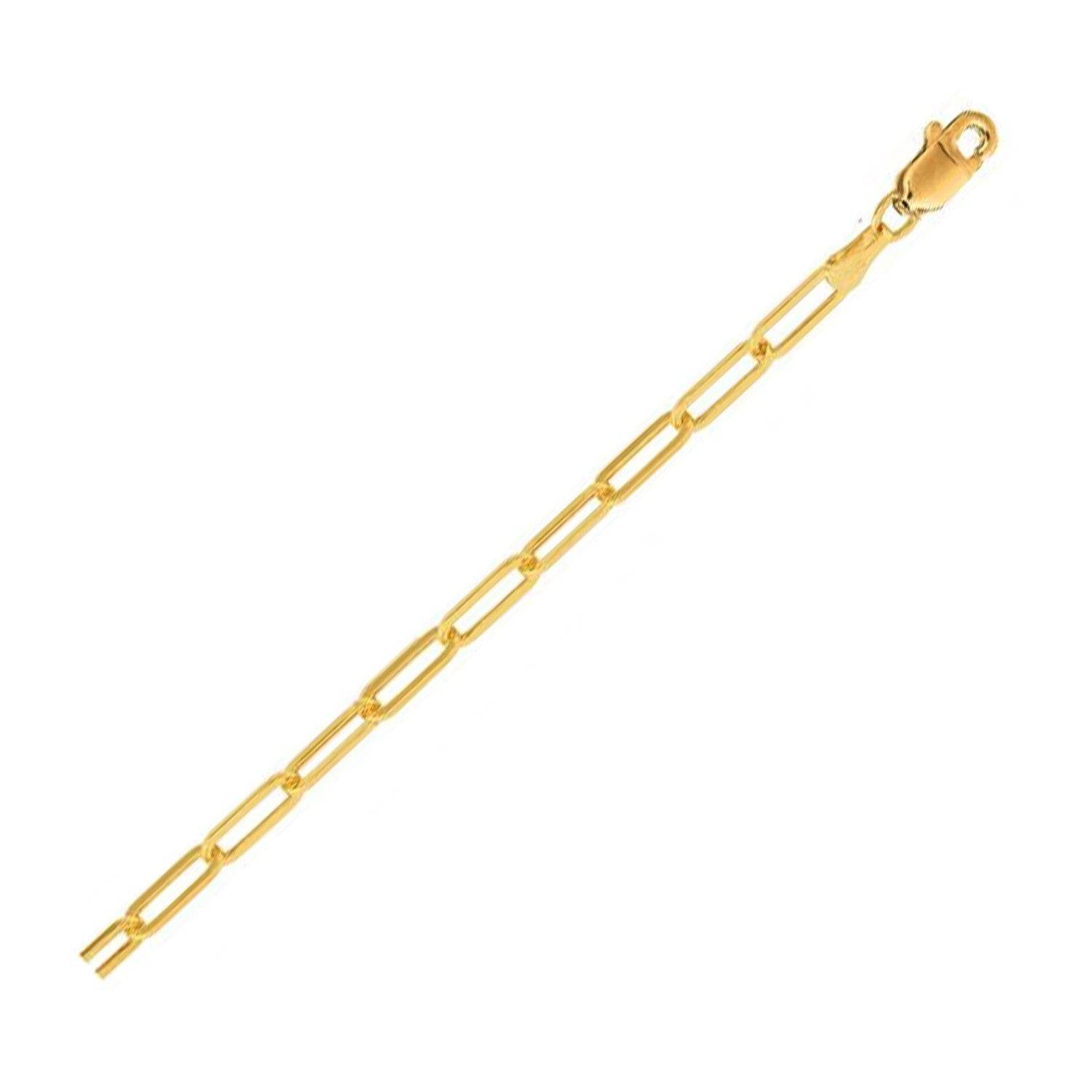 14K Yellow Gold Lite Paperclip Anklet (3.2mm) - Sable Gold