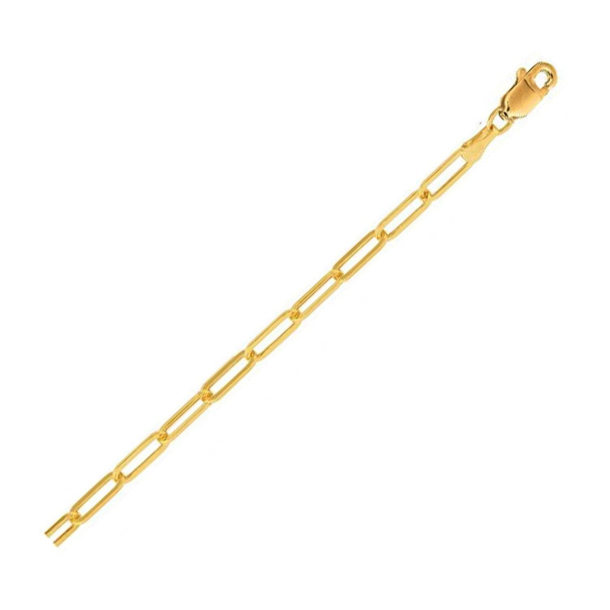 14K Yellow Gold Lite Paperclip Anklet (3.2mm) - Sable Gold