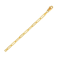 14K Yellow Gold Lite Paperclip Anklet (3.2mm) - Sable Gold